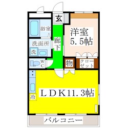 八丁牟田駅 徒歩88分 2階の物件間取画像